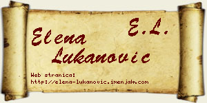 Elena Lukanović vizit kartica
